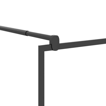 brusevæg 115x195 cm matteret sikkerhedsglas sort