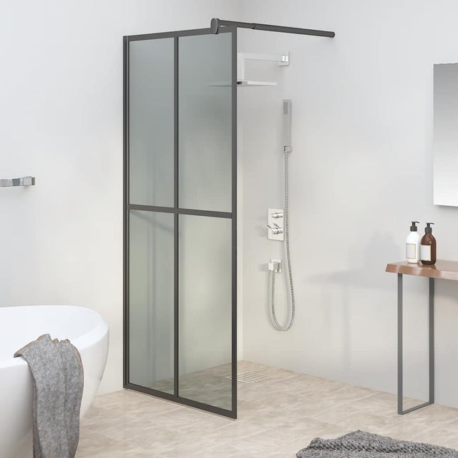 brusevæg 80x195 cm mørk hærdet glas