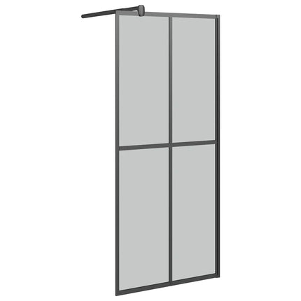 brusevæg 90x195 cm mørk hærdet glas