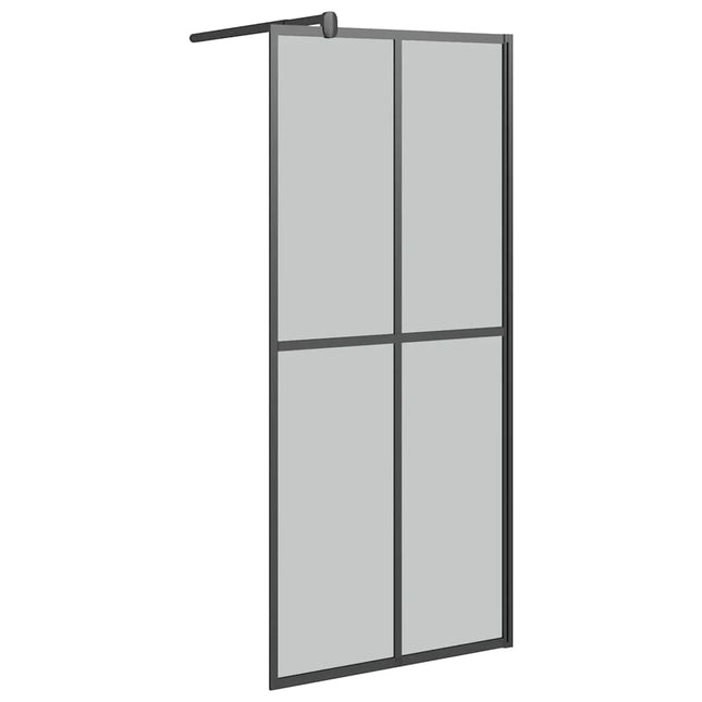 brusevæg 90x195 cm mørk hærdet glas