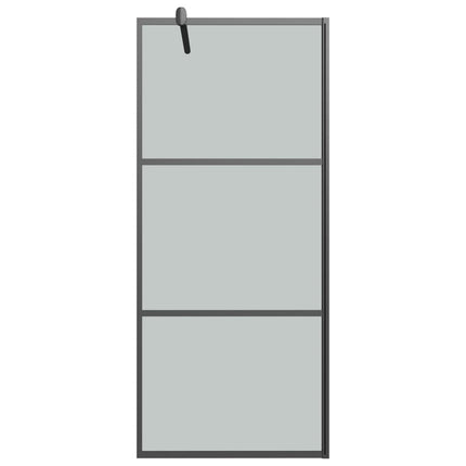 brusevæg 80x195 cm mørkt sikkerhedsglas sort