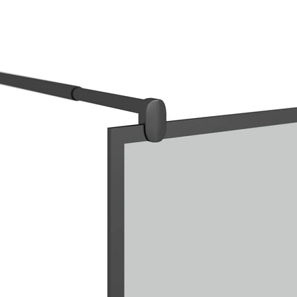 brusevæg 90x195 cm mørkt sikkerhedsglas sort