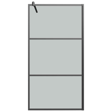 brusevæg 115x195 cm mørkt sikkerhedsglas sort