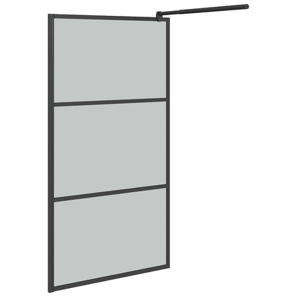 brusevæg 115x195 cm mørkt sikkerhedsglas sort