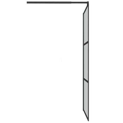 brusevæg 115x195 cm mørkt sikkerhedsglas sort