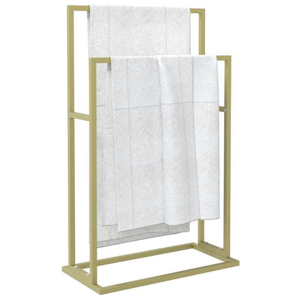 fritstående håndklædeholder 48x24x78,5 cm jern guldfarvet