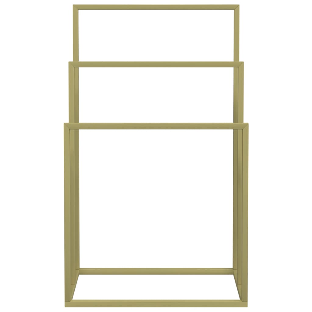 fritstående håndklædeholder 48x24x79 cm jern guldfarvet