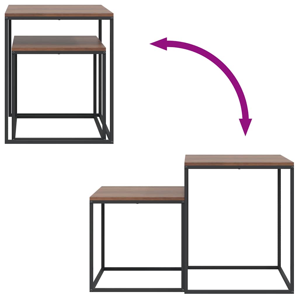 sofaborde 2 stk. konstrueret træ og metal