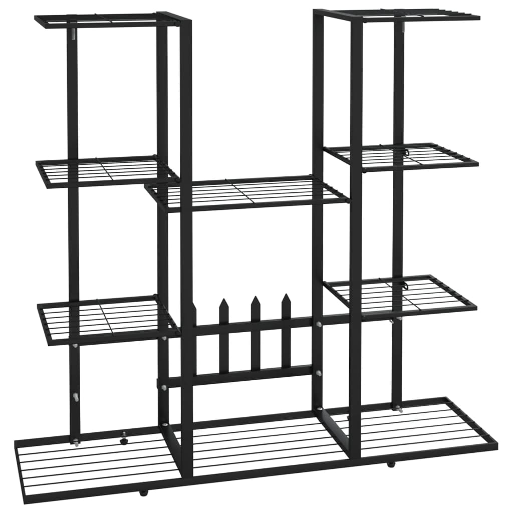 blomsterstativ 94,5x25x89 cm jern sort