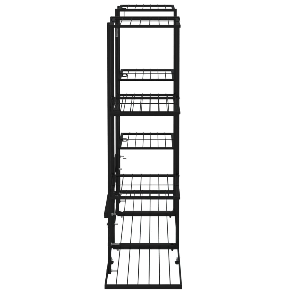 blomsterstativ 94,5x25x89 cm jern sort