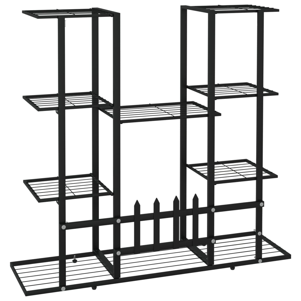 blomsterstativ 94,5x25x89 cm jern sort