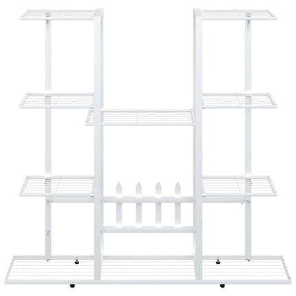 blomsterstativ 94,5x25x89 cm jern hvid