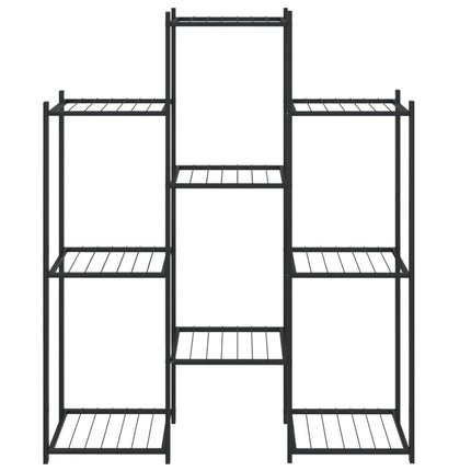 blomsterstativ 85x25x100 cm jern sort