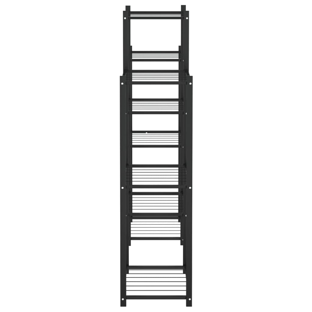 blomsterstativ 85x25x100 cm jern sort