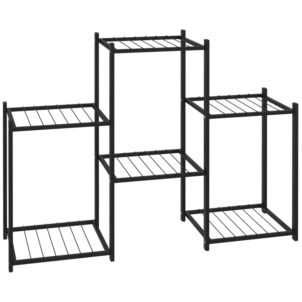 blomsterstativ 83x25x60 cm jern sort