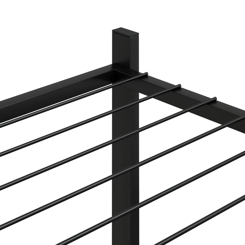 blomsterstativ med hjul 83x25x63,5 cm jern sort