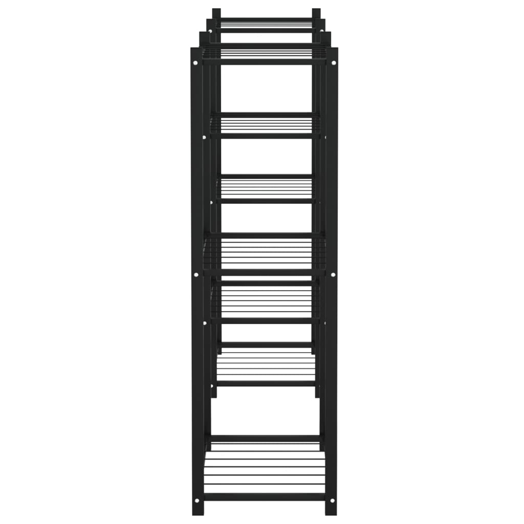 blomsterstativ 83x25x80 cm jern sort