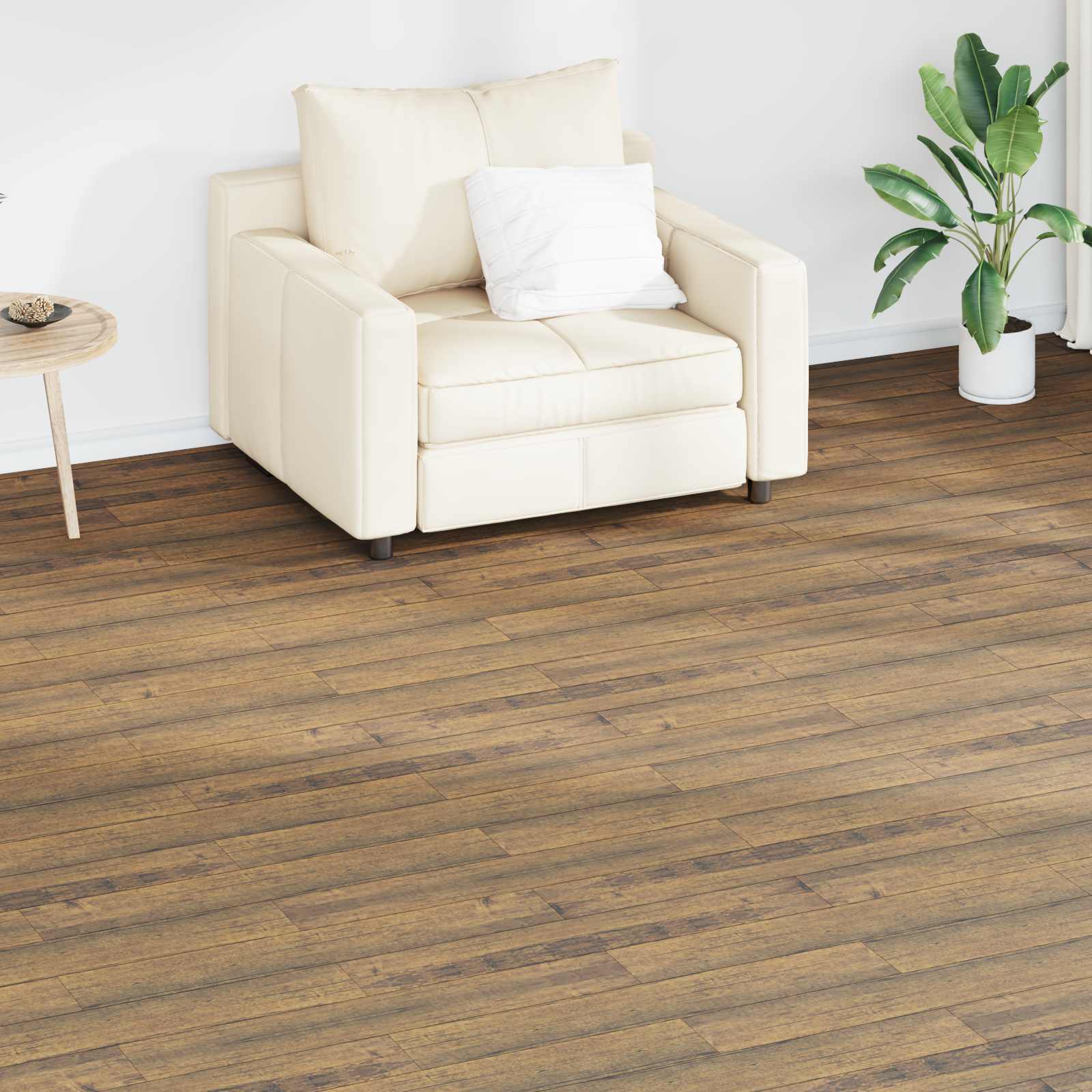 Gulvplanker 18 pcs Valnøddebrun 2,51 m² PVC