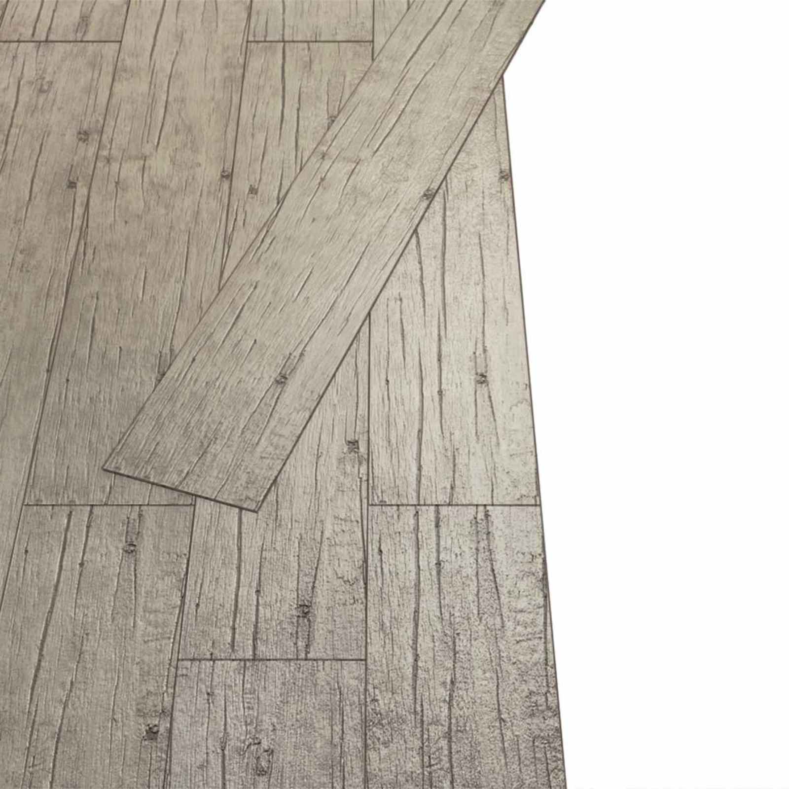 Gulvplanker 2,51 m² 18 pcs PVC Eg hvidvasket