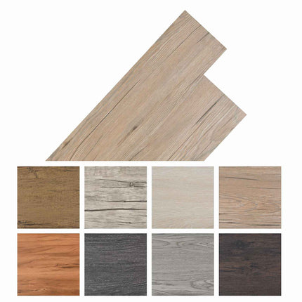 Gulvplanker 18 pcs Eg Brun 2,51 m² PVC