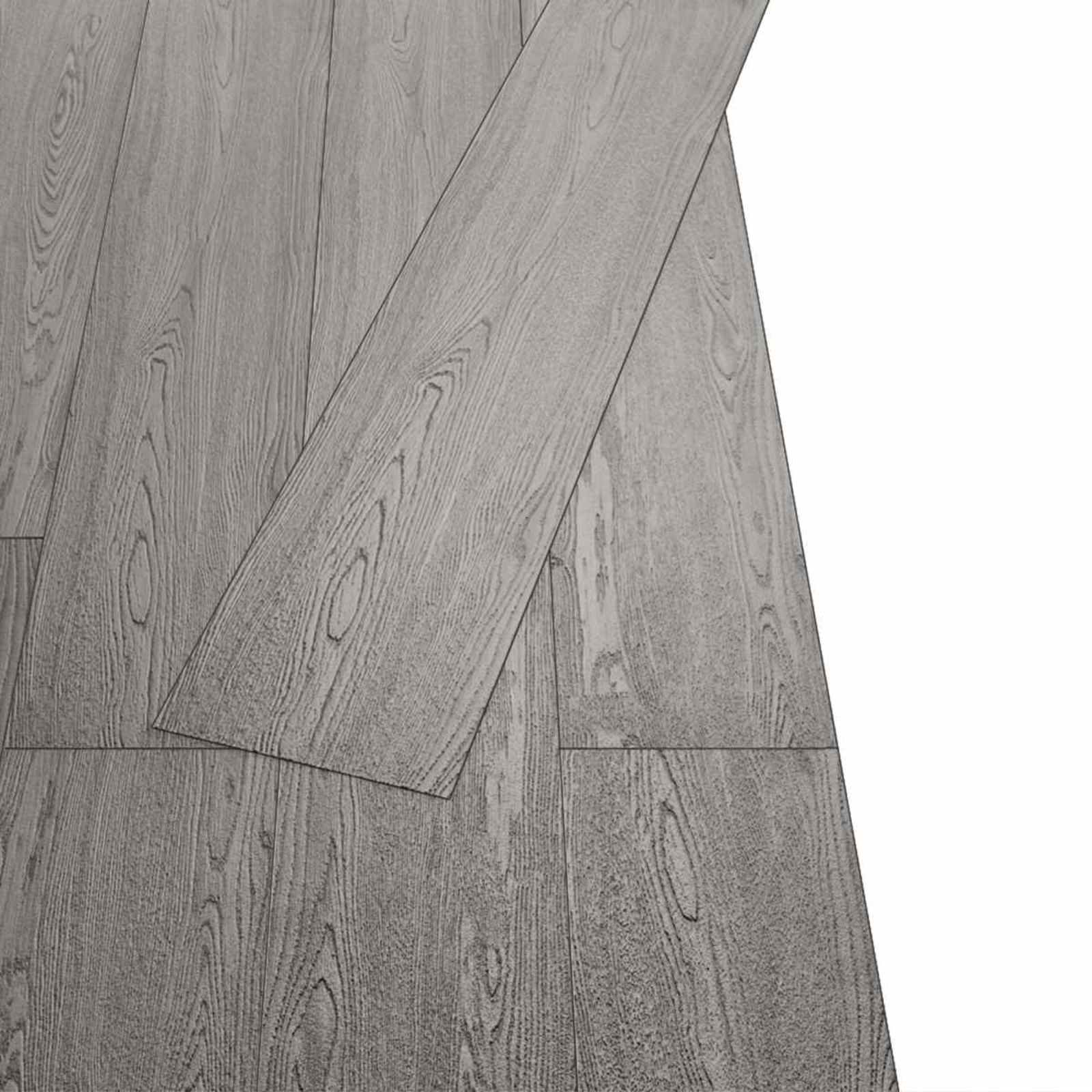 Gulvplanker 18 pcs Mørkegrå 2,51 m² PVC
