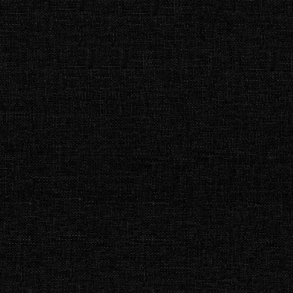 eldrevet lænestol med vingeryglæn stof sort