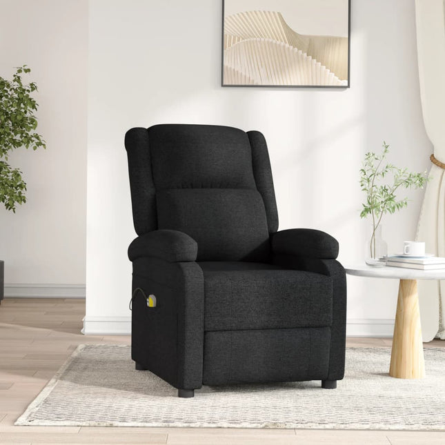eldrevet massagestol stof sort