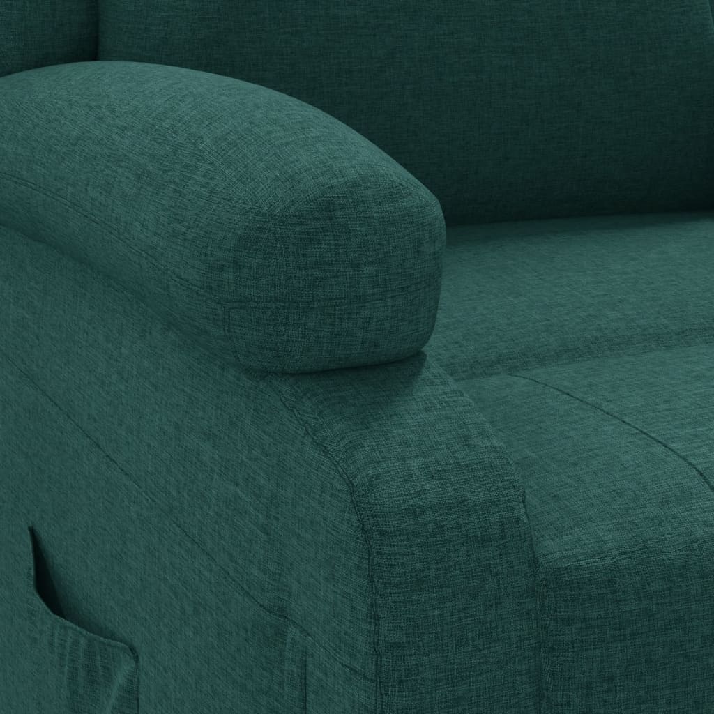 eldrevet massagestol stof mørkegrøn