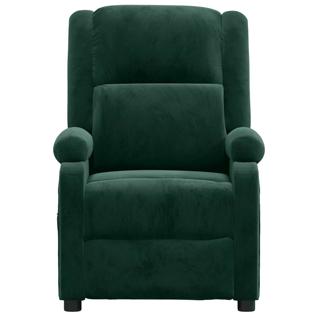 eldrevet massagestol fløjl mørkegrøn