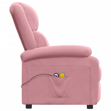 eldrevet massagestol fløjl pink