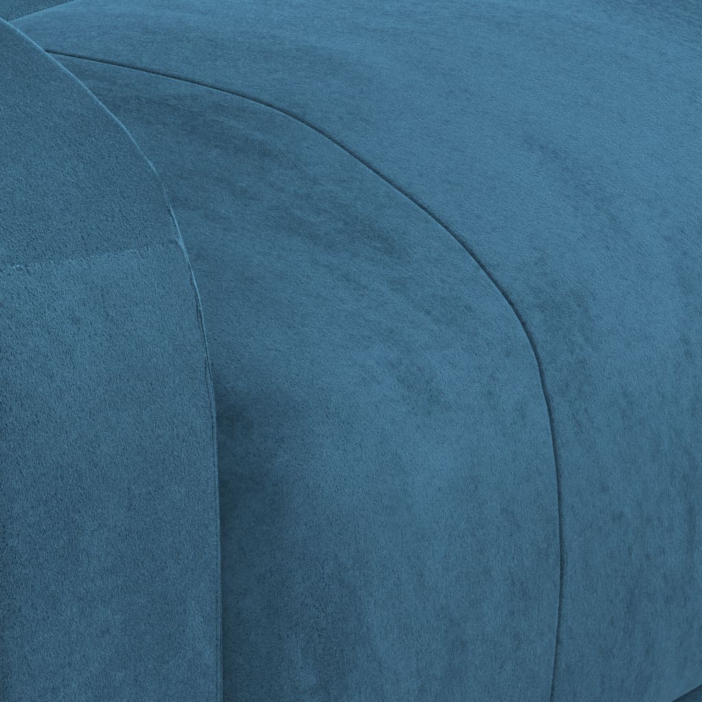 eldrevet massagestol fløjl blå