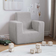 sofa til børn blødt plys lysegrå