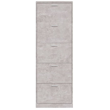skoskab 59x17x169 cm konstrueret træ betongrå