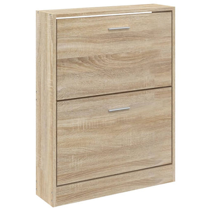 skoskab egetræ 59x17x81 cm konstrueret træ