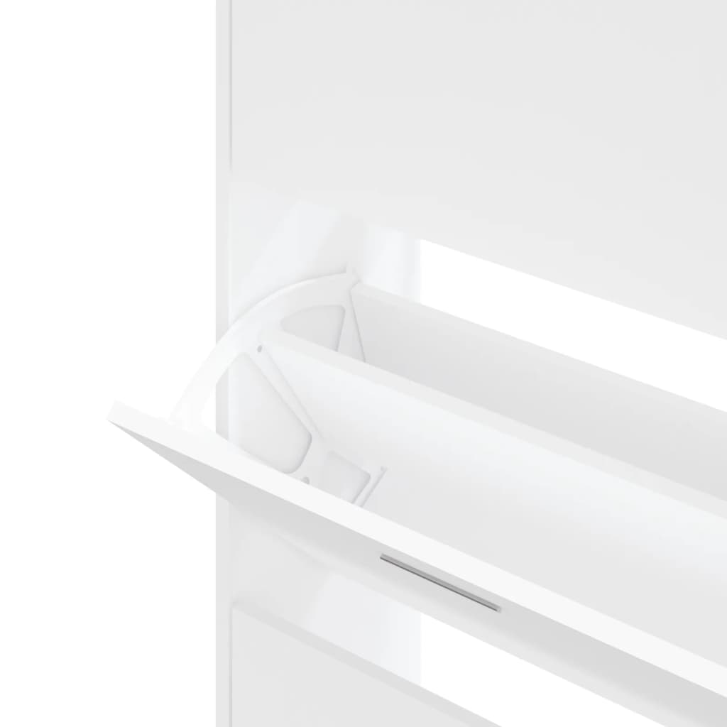 skoskab 63x24x147 cm konstrueret træ hvid