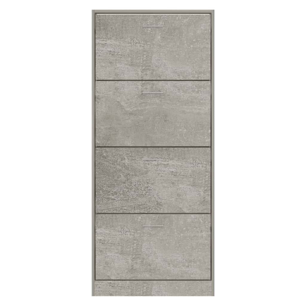 skoskab 63x24x147 cm konstrueret træ betongrå