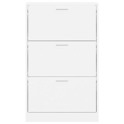 skoskab 63x24x103 cm konstrueret træ hvid