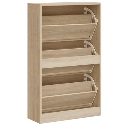 skoskab 63x24x103 cm konstrueret træ sonoma-eg