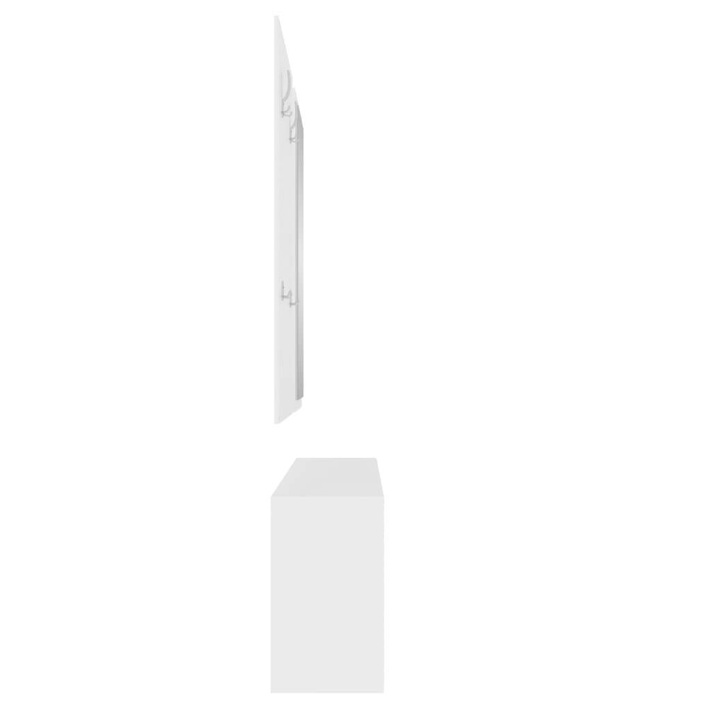 3-i-1 skoskabssæt konstrueret træ hvid