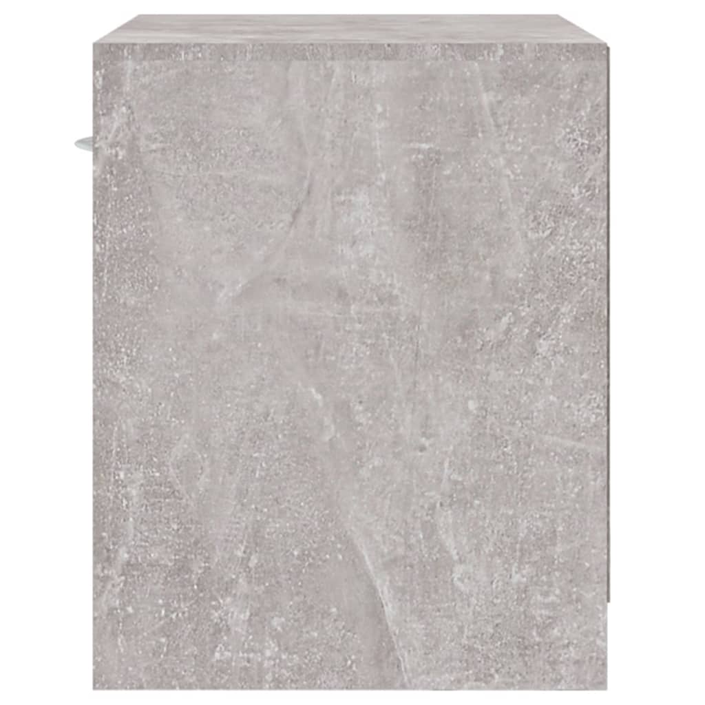 sengeborde 2 stk. med skuffe betongrå