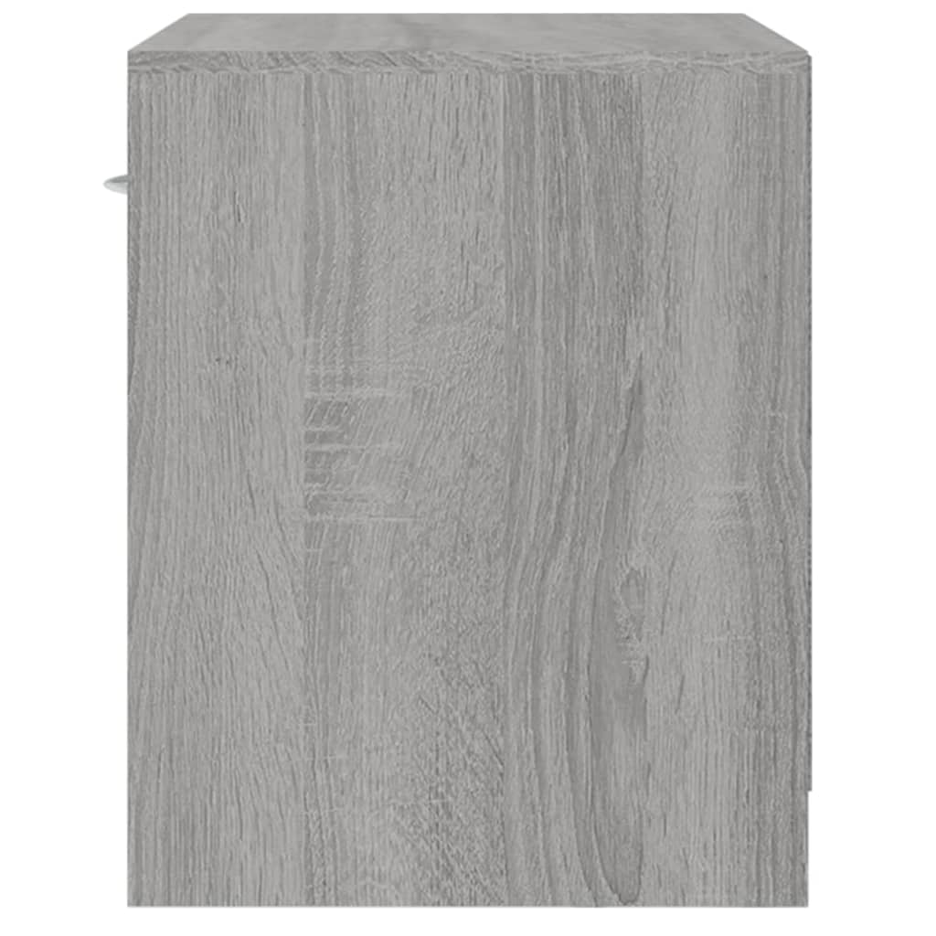 sengeborde 2 stk. med skuffe Grå sonoma-eg