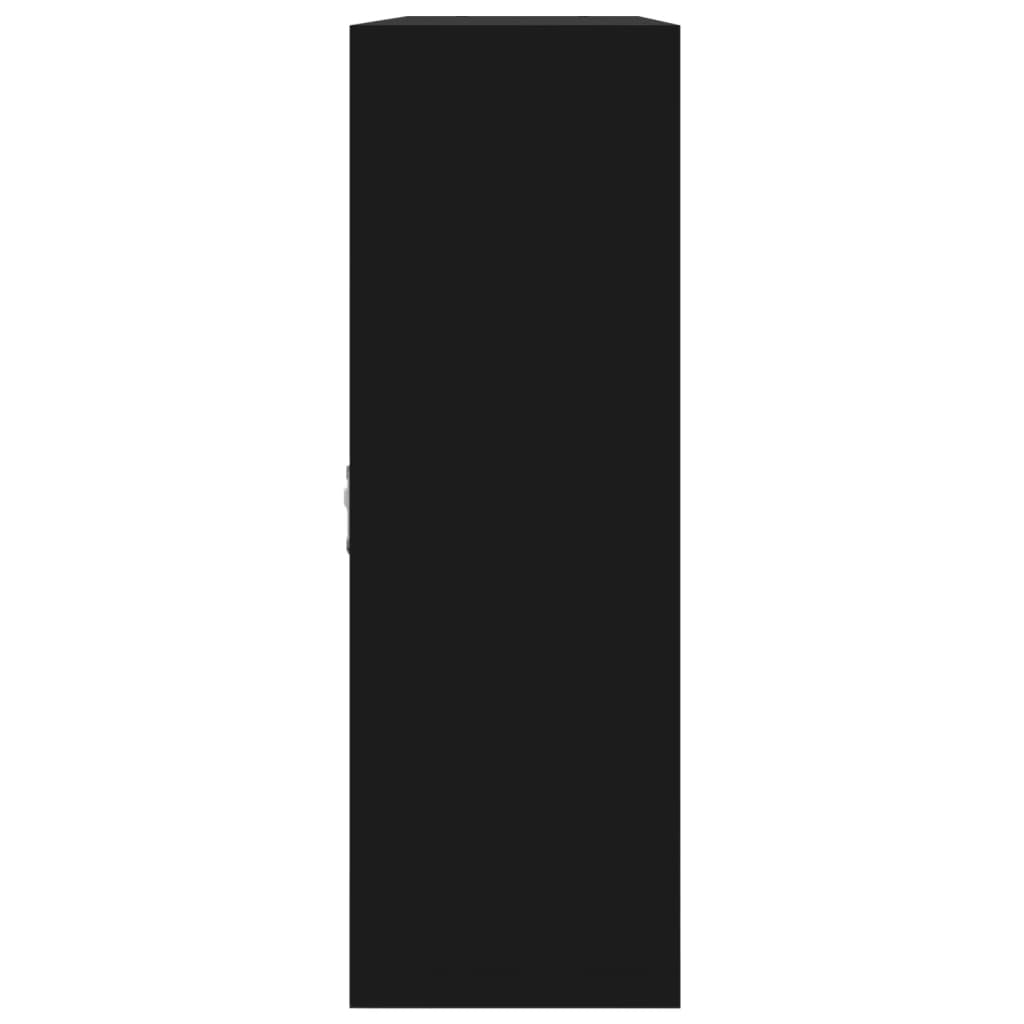 væghylde 8 rum sort