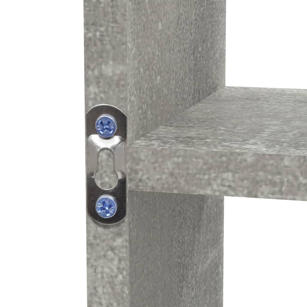 væghylde 8 rum betongrå