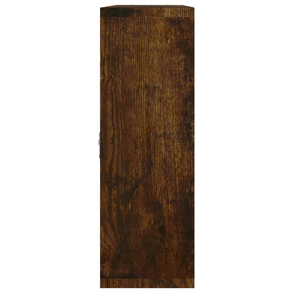 væghylde 8 rum røget egetræ