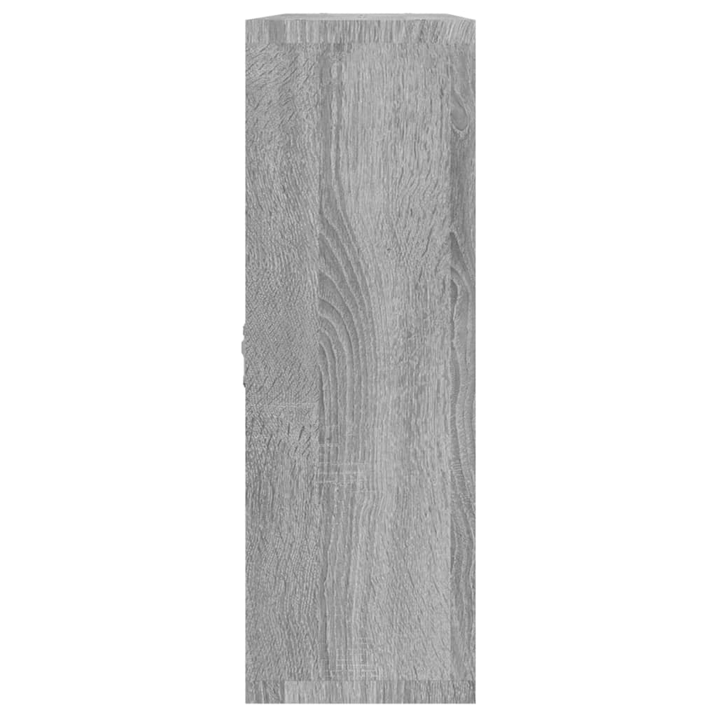 væghylde 8 rum grå sonoma-eg