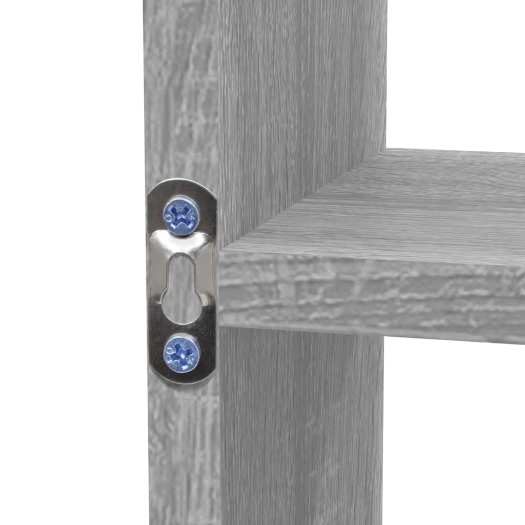 væghylde 8 rum grå sonoma-eg