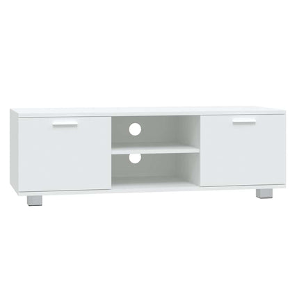 tv-bord 120x40,5x35 cm konstrueret træ hvid