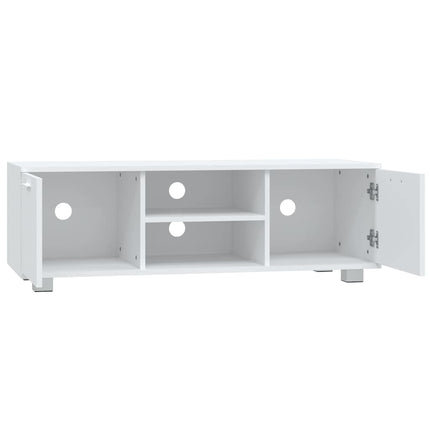 tv-bord 120x40,5x35 cm konstrueret træ hvid