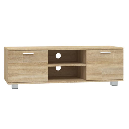 tv-bord 120x40,5x35 cm konstrueret træ sonoma-eg