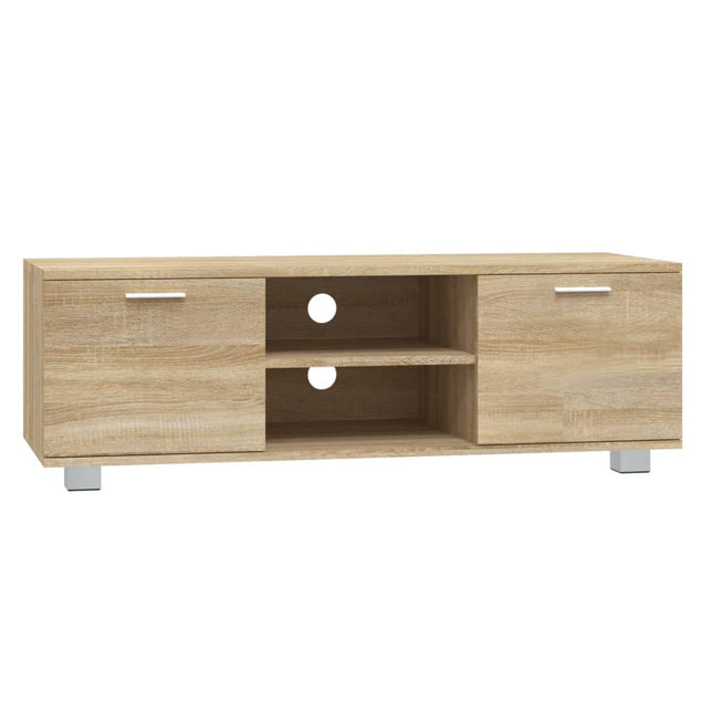 tv-bord 120x40,5x35 cm konstrueret træ sonoma-eg